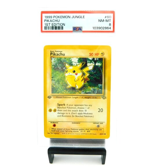 1999 PIKACHU #60 /64 1st Edition PSA 8 Pokemon Card Game